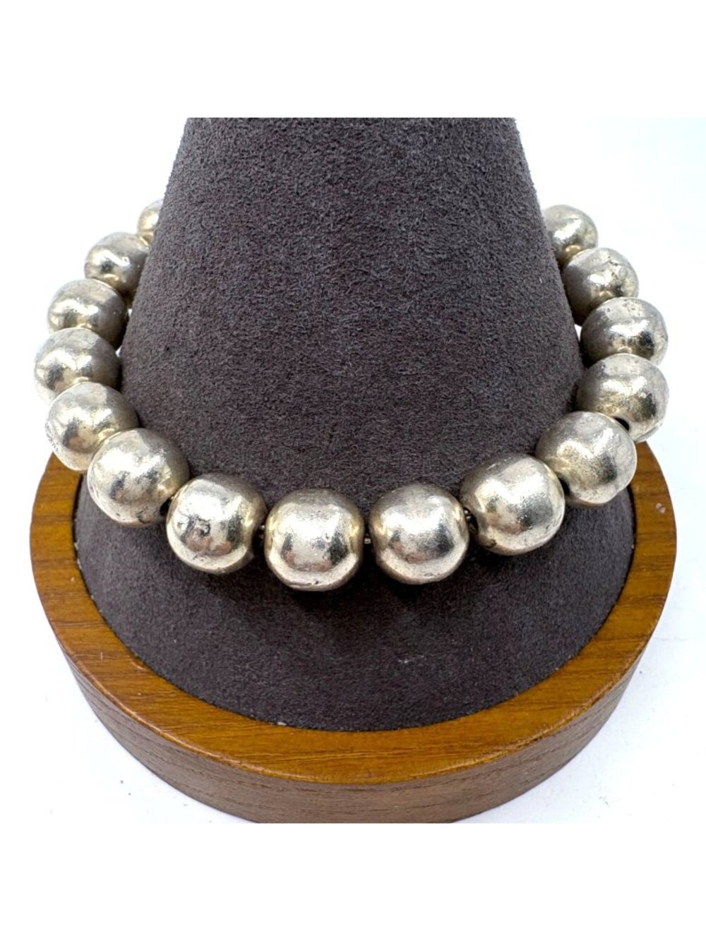 Ball Bead Chain Bracelet Solid Sterling Silver 925 Size 8.25" Length
